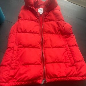 Old Navy Bright Red Puffer Vest